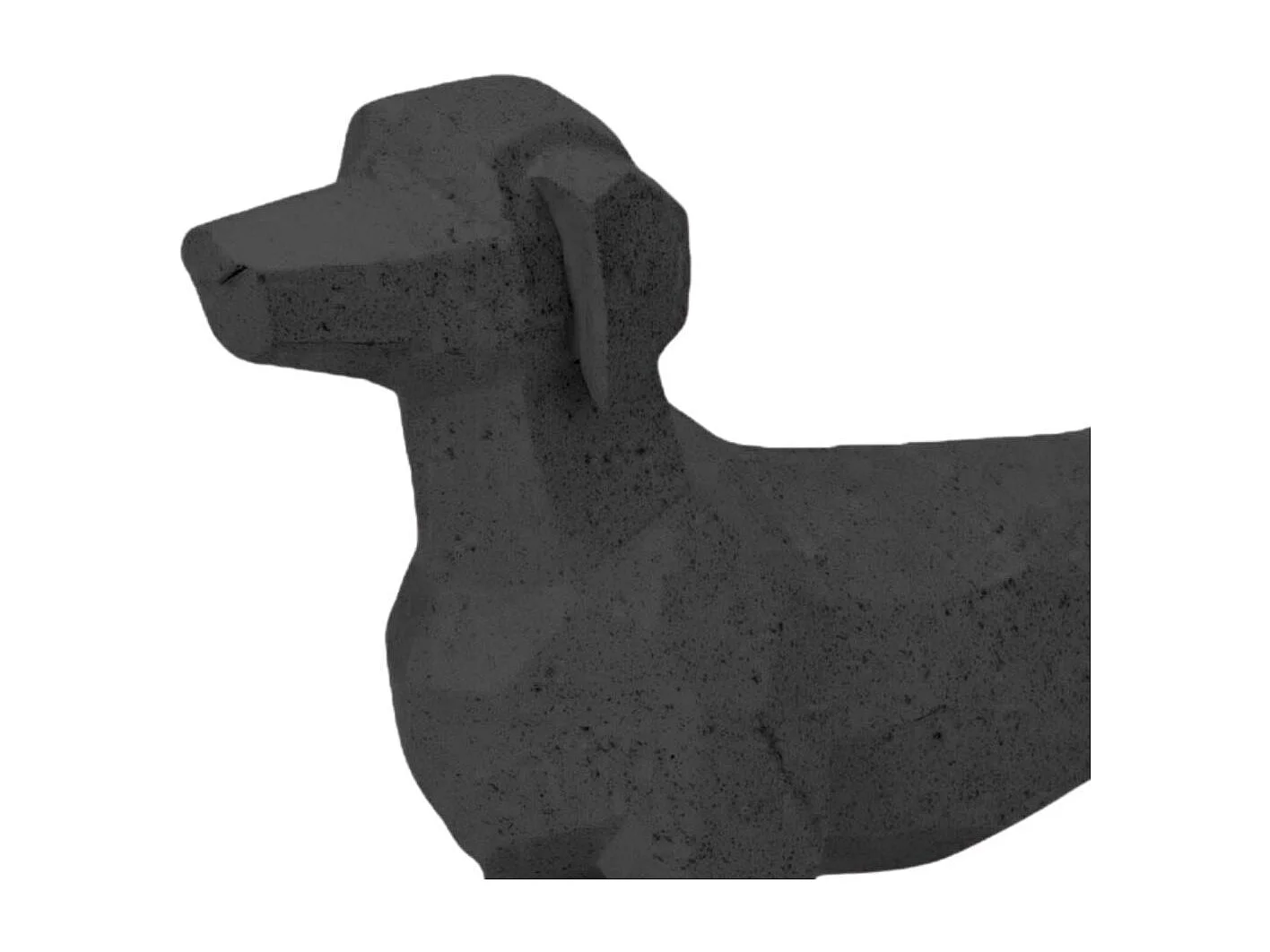 Figura decorativa forma de perro salchicha negro 14x21,2x5,5 cm
