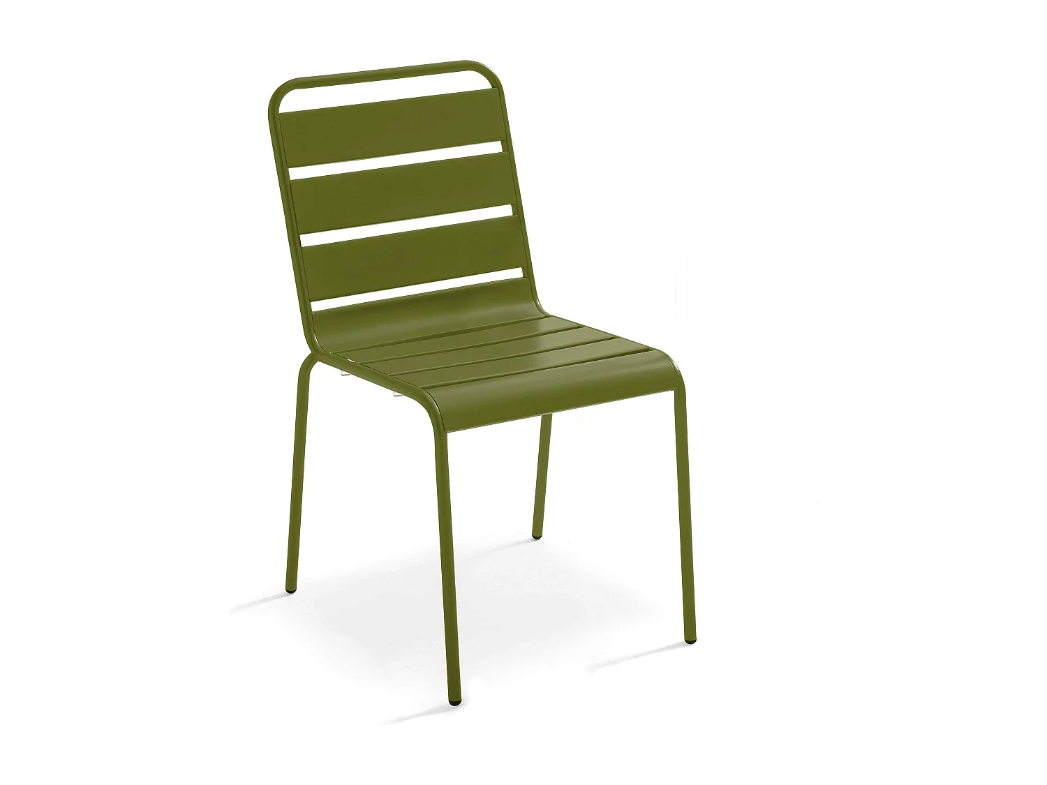 Ensemble table de jardin carrée et 2 chaises Vert Kaki - Palavas