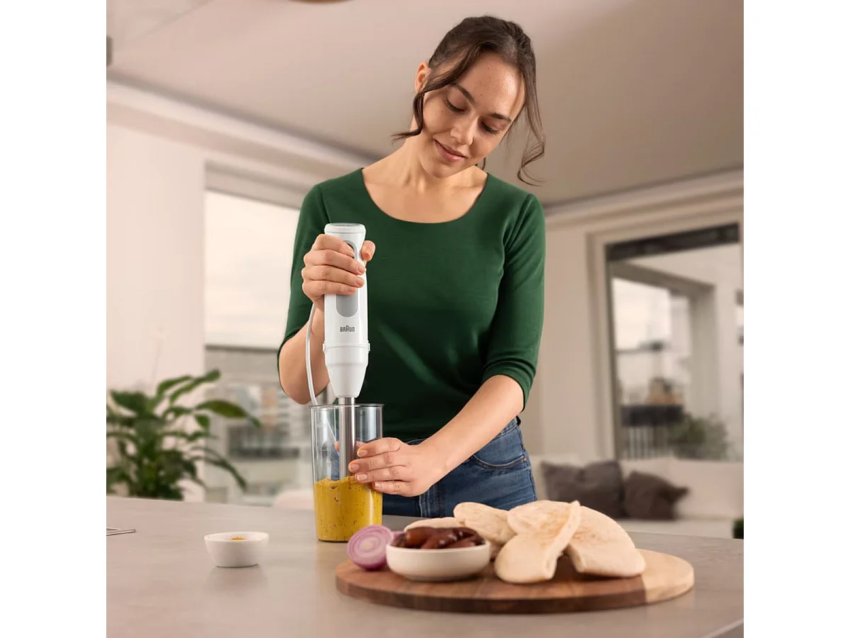 Batidora de mano Braun MQ50001MWH 1000W 21 velocidades blanco