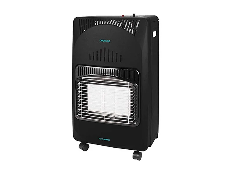 Estufa de gas Ready Warm 4000 Slim Fold Cecotec 4,2kW encendido piezoeléctrico con ruedas negro