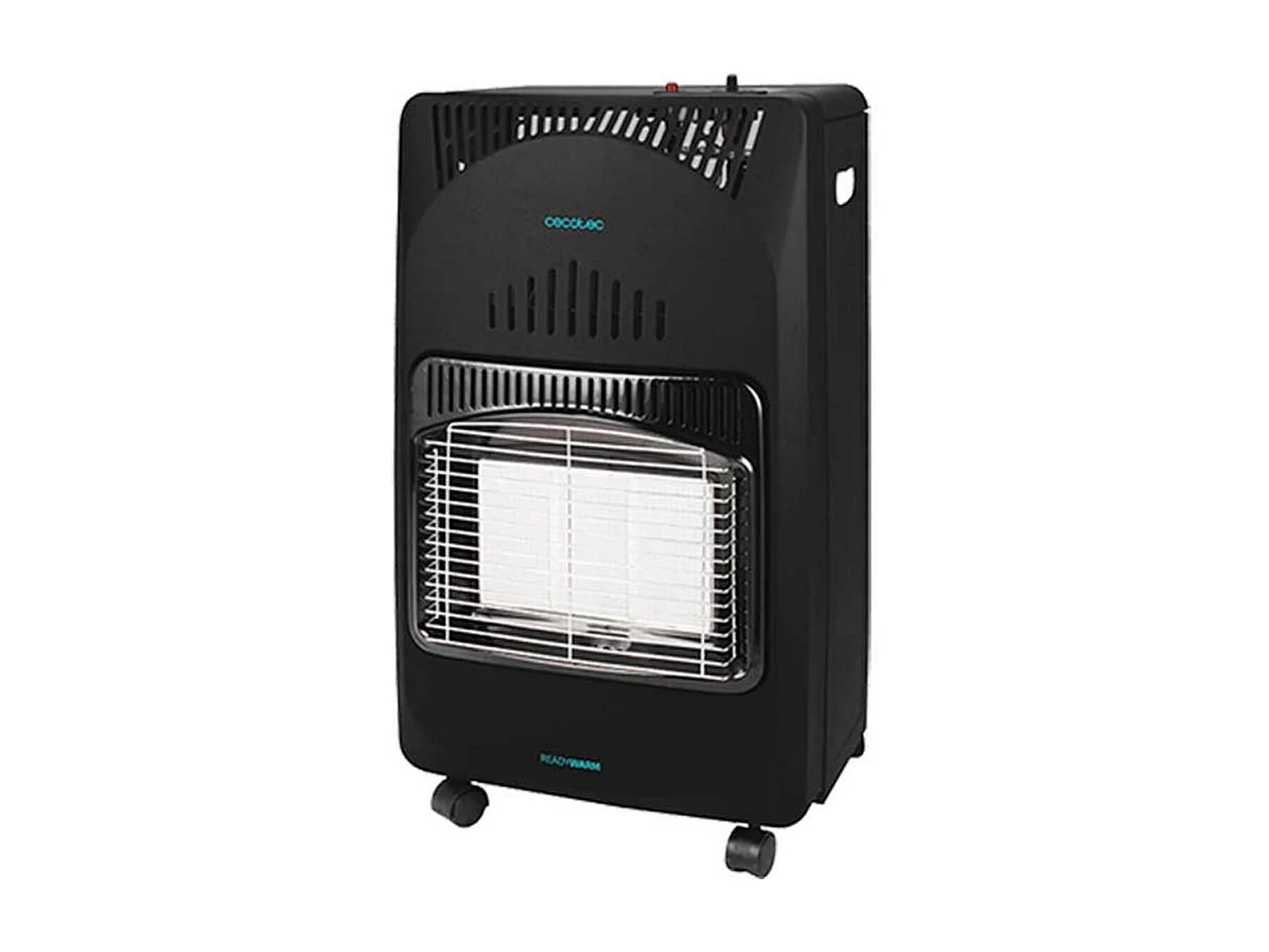 Estufa de gas Ready Warm 4000 Slim Fold Cecotec 4,2kW encendido piezoeléctrico con ruedas negro