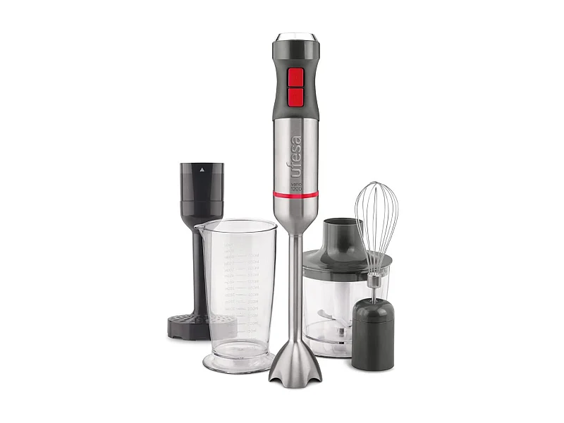 Batidora de mano Ufesa BP4654 1200W 20 velocidades con accesorios gris/negro