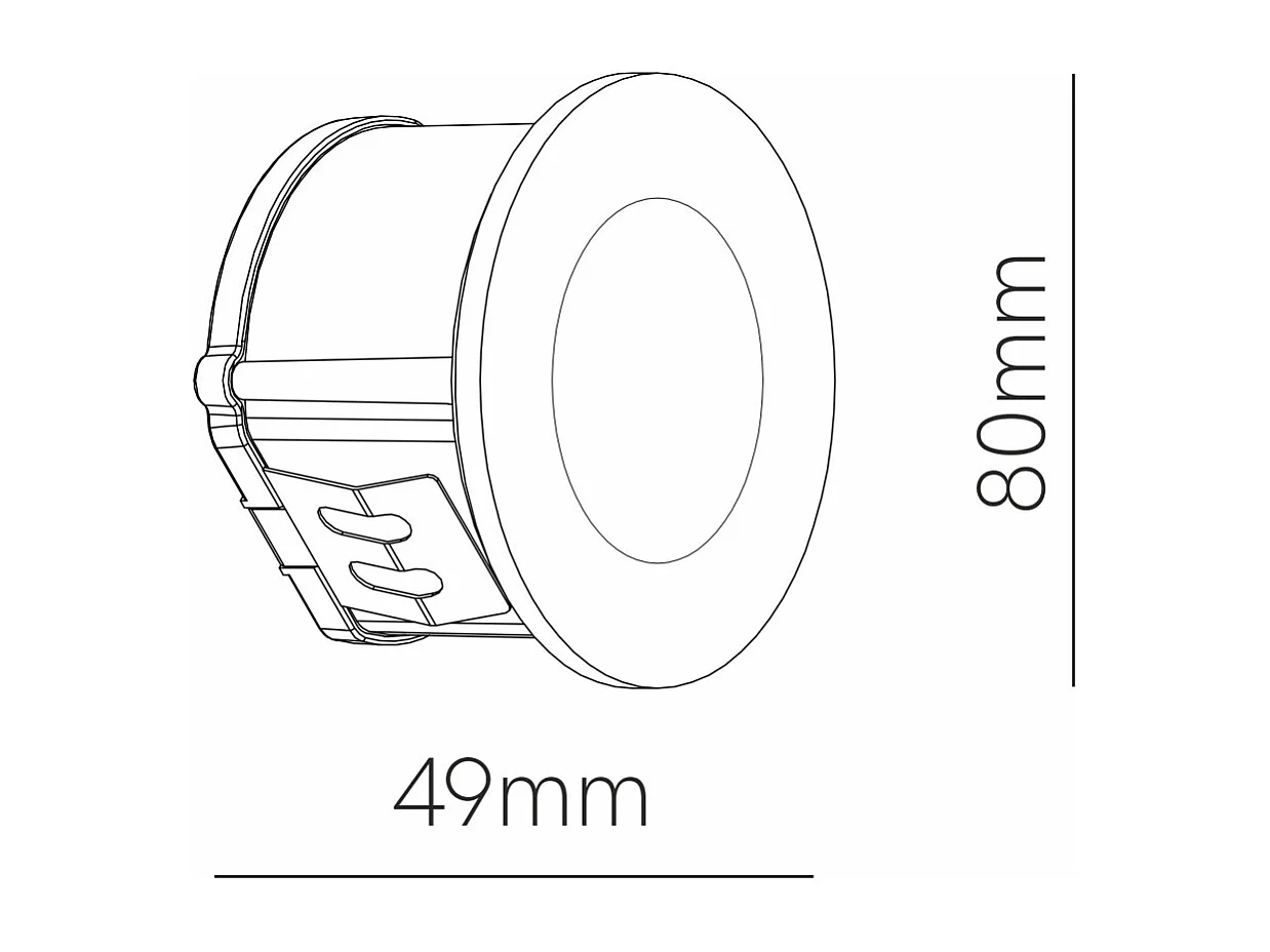 Beneito & Faure – Artis R Wall 4,5 W LED-Einbauleuchte – Runde Wand-Stufenleuchte, IP66, Schalter 2700 K/3200 K/4000 K