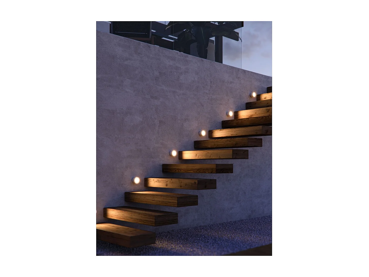 Beneito & Faure - Artis R Wall 4,5 W LED-Einbauleuchte - Runde Wand-Stufenleuchte, IP66, Schalter 2700 K/3200 K/4000 K