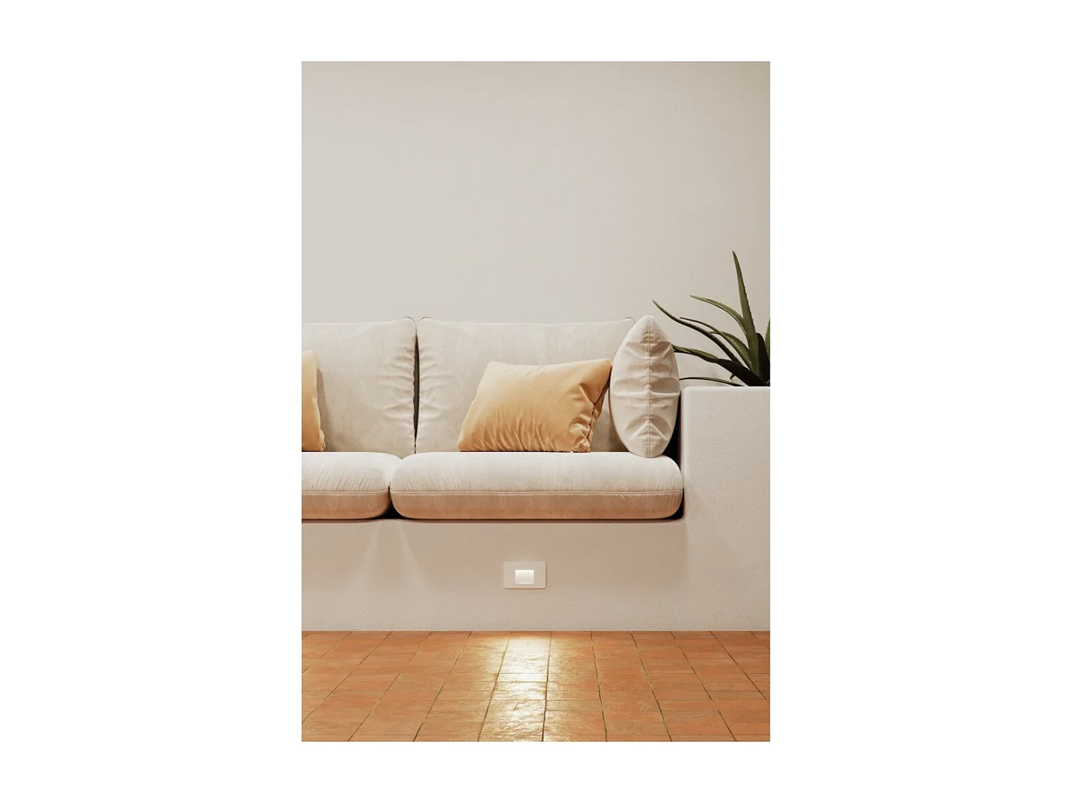 Beneito & Faure - Luce da incasso segnapasso LED Mis Sq Wall 3W - Segnapasso da parete squadrato IP65 Switch 2700K/3200K/4000K - Bianco