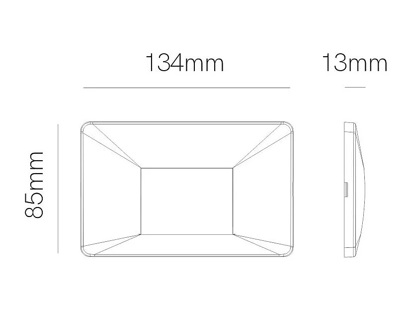 Beneito & Faure - Luce da incasso segnapasso LED Mis Sq Wall 3W - Segnapasso da parete squadrato IP65 Switch 2700K/3200K/4000K - Bianco