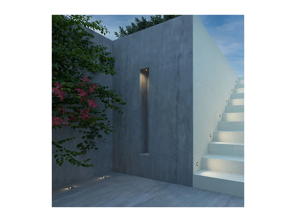 Beneito & Faure - Spot LED d'extérieur Nix 2W 3000K - Spot encastré IP67 pour mur ou sol avec lumière chaude