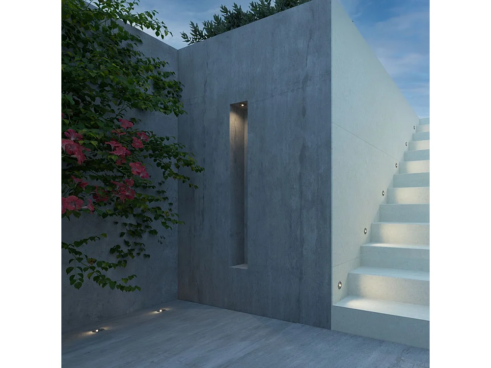 Beneito & Faure - Nix 2W 3000K LED-trapverlichting voor buiten - IP67 inbouwspot voor wand of vloer met warm licht