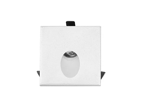 Luky - Beneito & Faure LED-Einbau-Stufenleuchte - 2W, 3200K warmes Licht, 65° - Weißer quadratischer Einbaustrahler