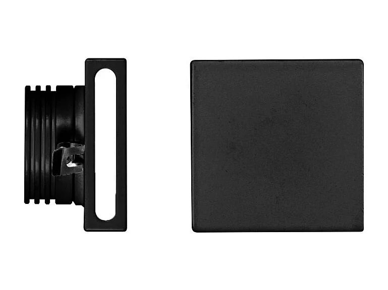 Steps - Beneito & Faure LED inbouw wandlamp - 4W, warm wit 3000K, 120° - Zwarte vierkante inbouw wandlamp