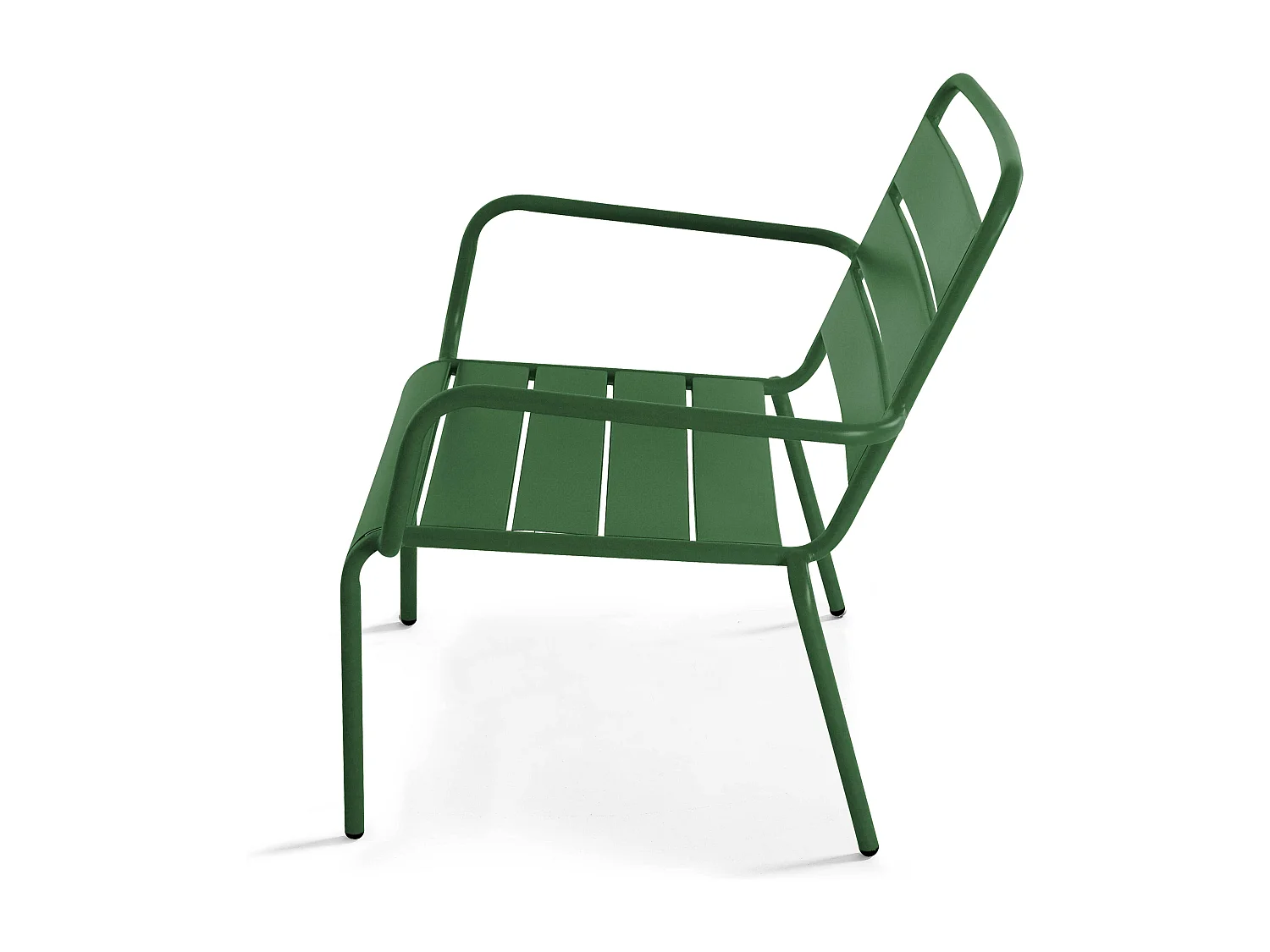 Fauteuil relax et repose pied en métal Vert forêt - Palavas