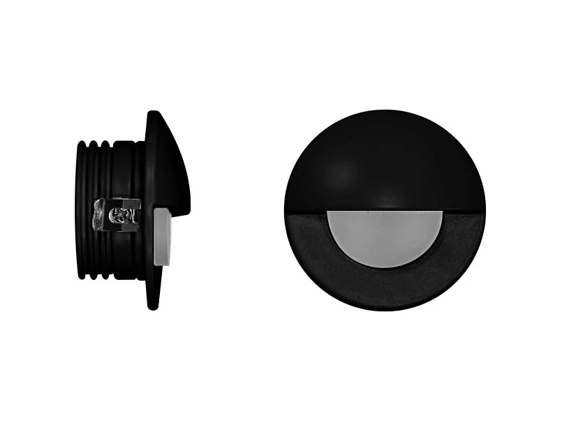 Ilo - Spot LED encastrable pour marches Beneito & Faure - 2W, lumière chaude 3000K, 120° - Applique murale encastrable circulaire noire