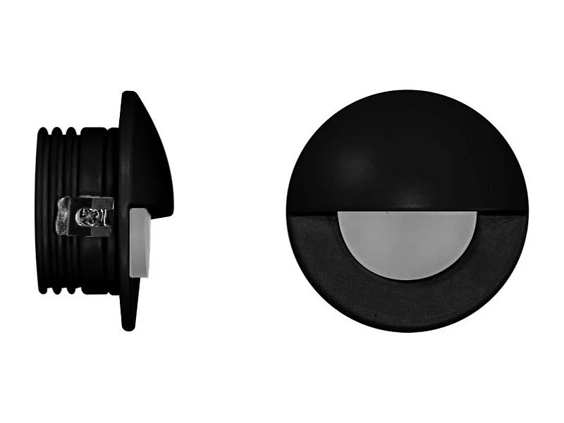 Ilo - Beneito & Faure LED inbouwspot - 2W, 3000K warm licht, 120° - Zwarte ronde inbouwwandlamp