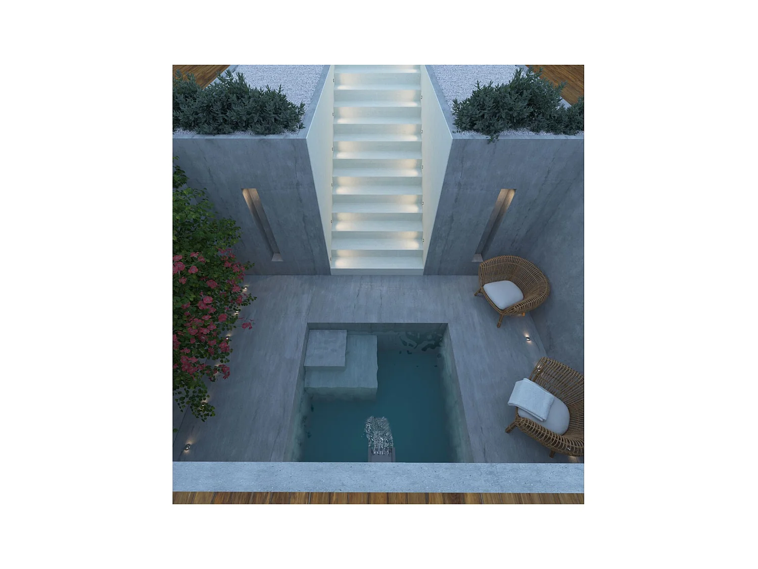 Beneito & Faure - Balise LED d'extérieur Ina 2W 3000K - Spot encastré IP67 pour mur ou sol avec lumière chaude