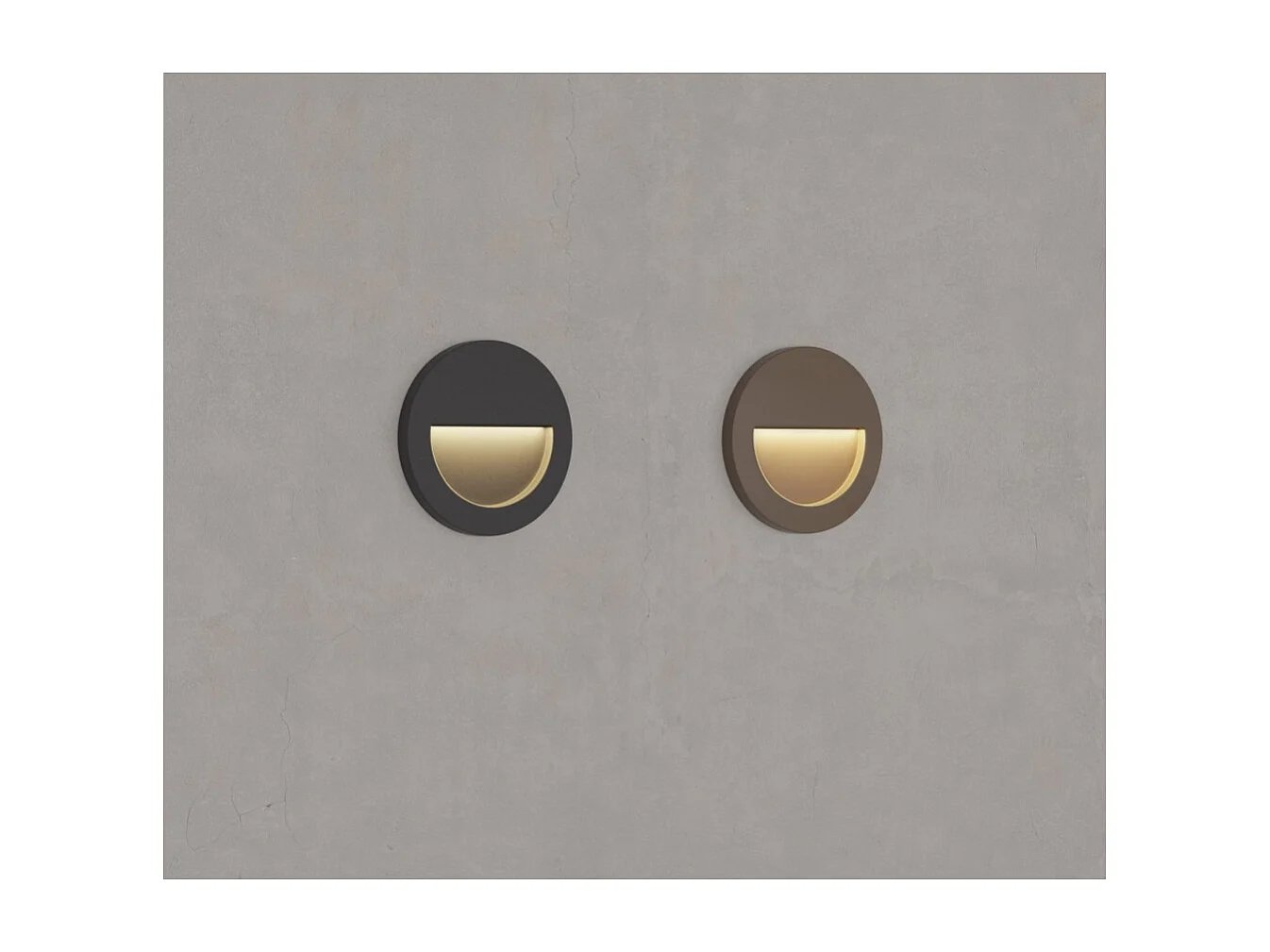 Beneito & Faure - Luce da incasso segnapasso LED Mis R Wall 3W - Segnapasso da parete rotondo IP65 Switch 2700K/3200K/4000K - Bianco