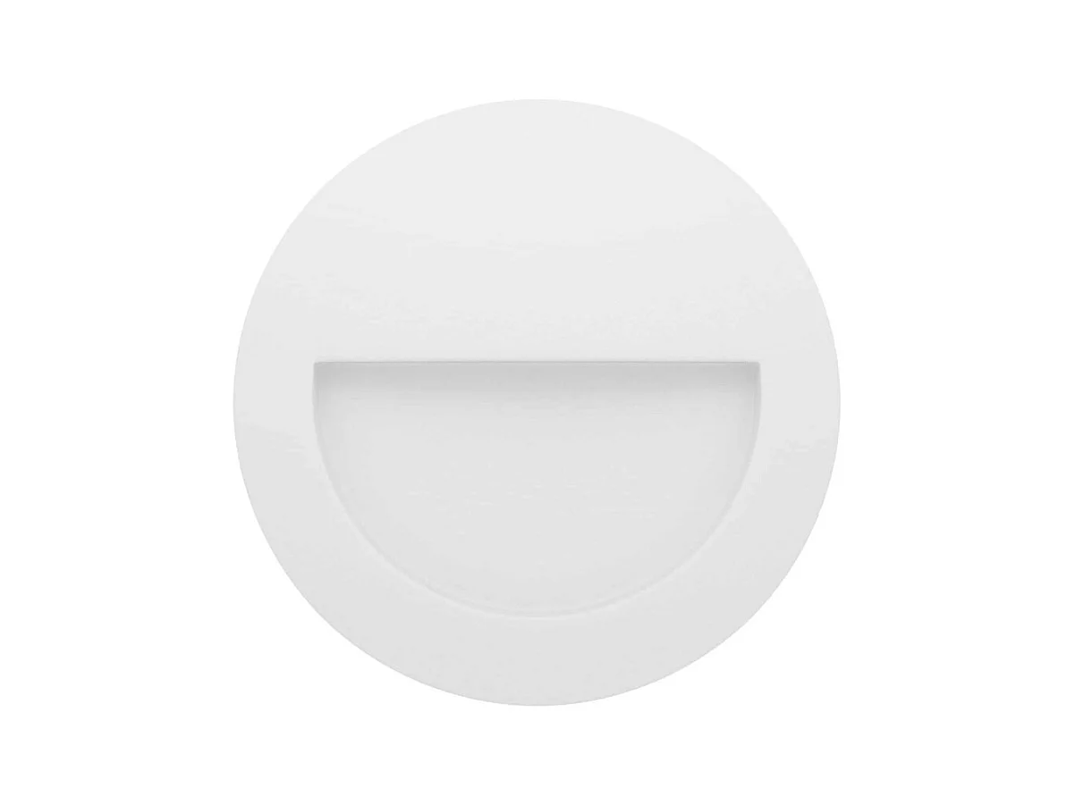 Beneito & Faure – Mis R Wall 3W LED-Einbau-Stufenleuchte – Runde Wand-Stufenleuchte IP65, Schalter 2700K/3200K/4000K – Weiß