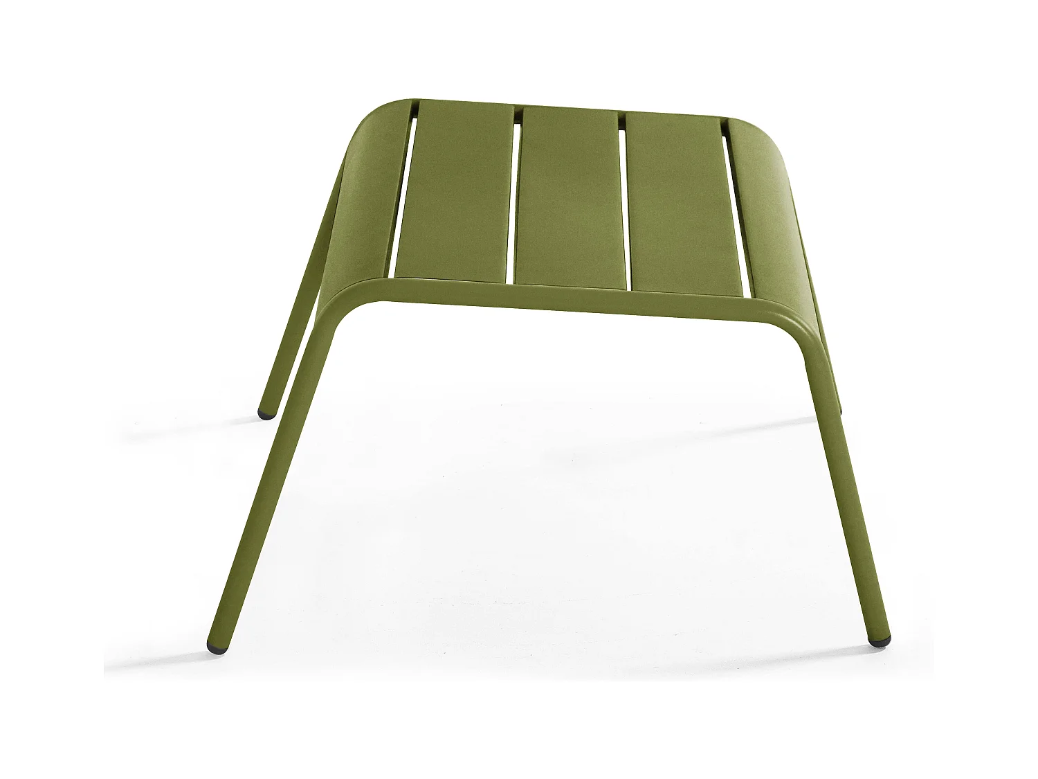 Fauteuil relax et repose pied en métal Vert Kaki - Palavas