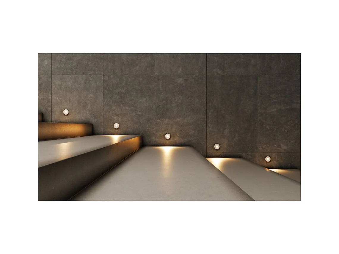 Beneito & Faure - Spot LED encastré Pun 3 W - Interrupteur CCT 2700 K/3200 K/4000 K - Noir et blanc