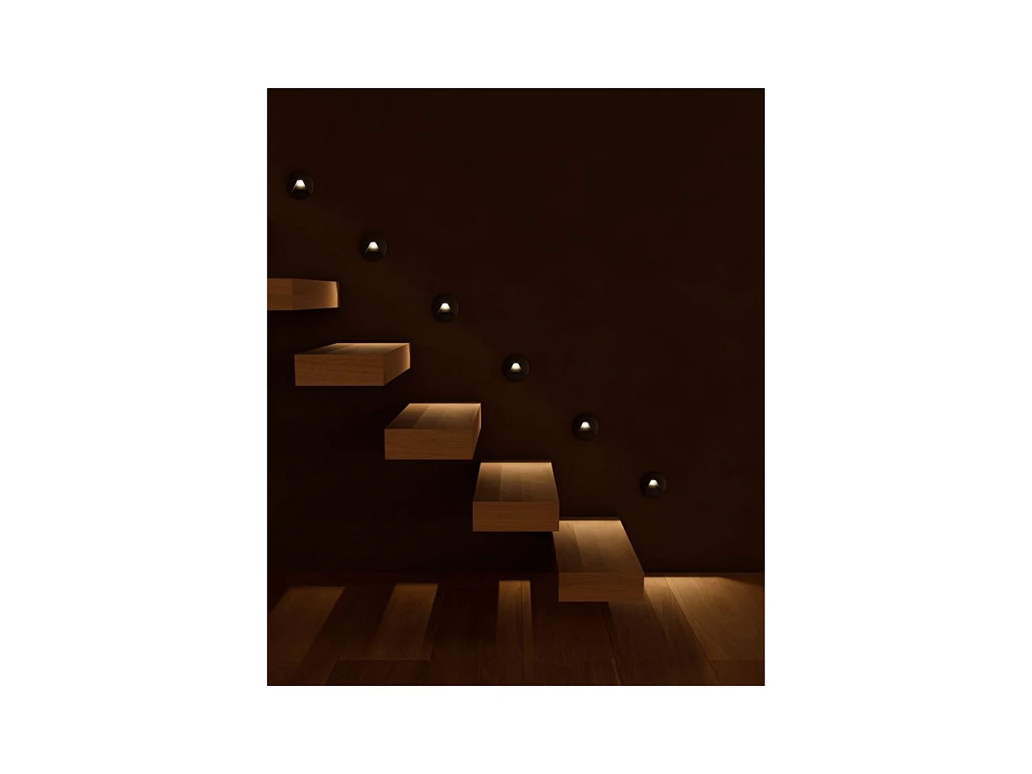 Beneito & Faure - Spot LED encastré Pun 3 W - Interrupteur CCT 2700 K/3200 K/4000 K - Noir et blanc