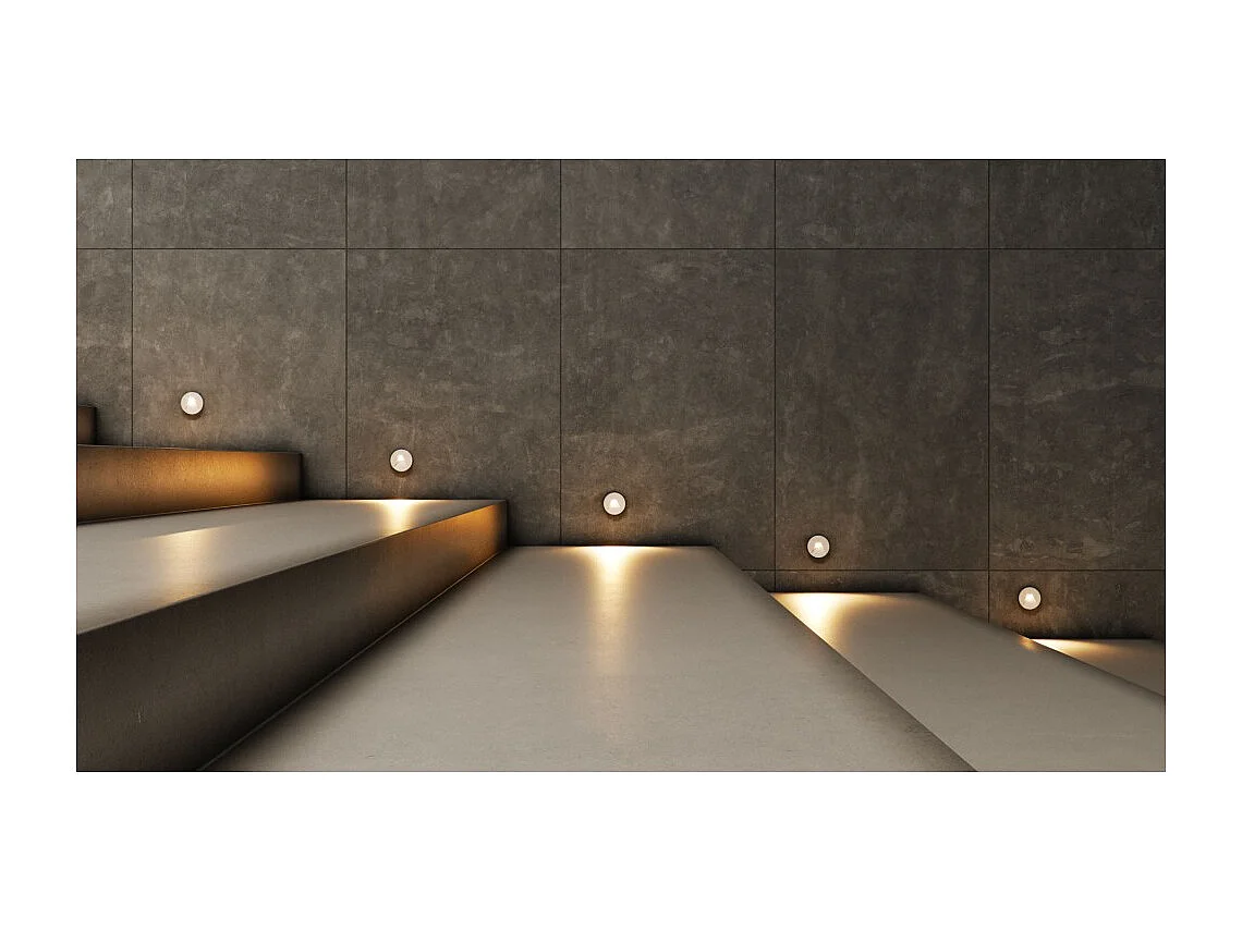 Beneito & Faure - Pun 3W LED inbouwtrapverlichting - CCT-schakelaar 2700K/3200K/4000K - Zwart-wit
