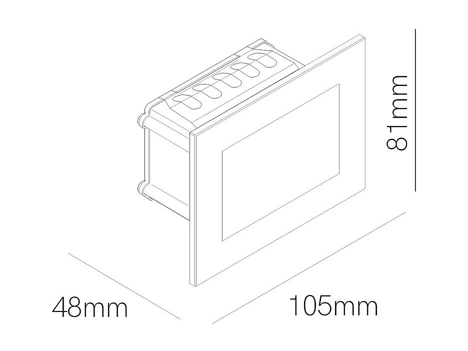 Beneito & Faure – Artis Sq Wall 4,5 W LED-Einbauleuchte – quadratischer Wandstrahler, IP66, Schalter 2700 K/3200 K/4000 K