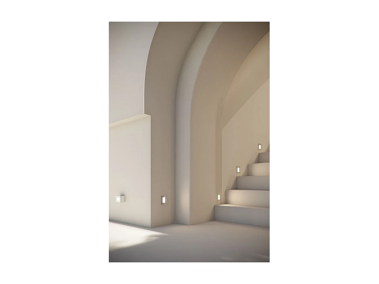 Beneito & Faure - Luce da incasso segnapasso LED Artis Sq Wall 4,5W - Faretto da parete squadrato IP66 Switch 2700K/3200K/4000K