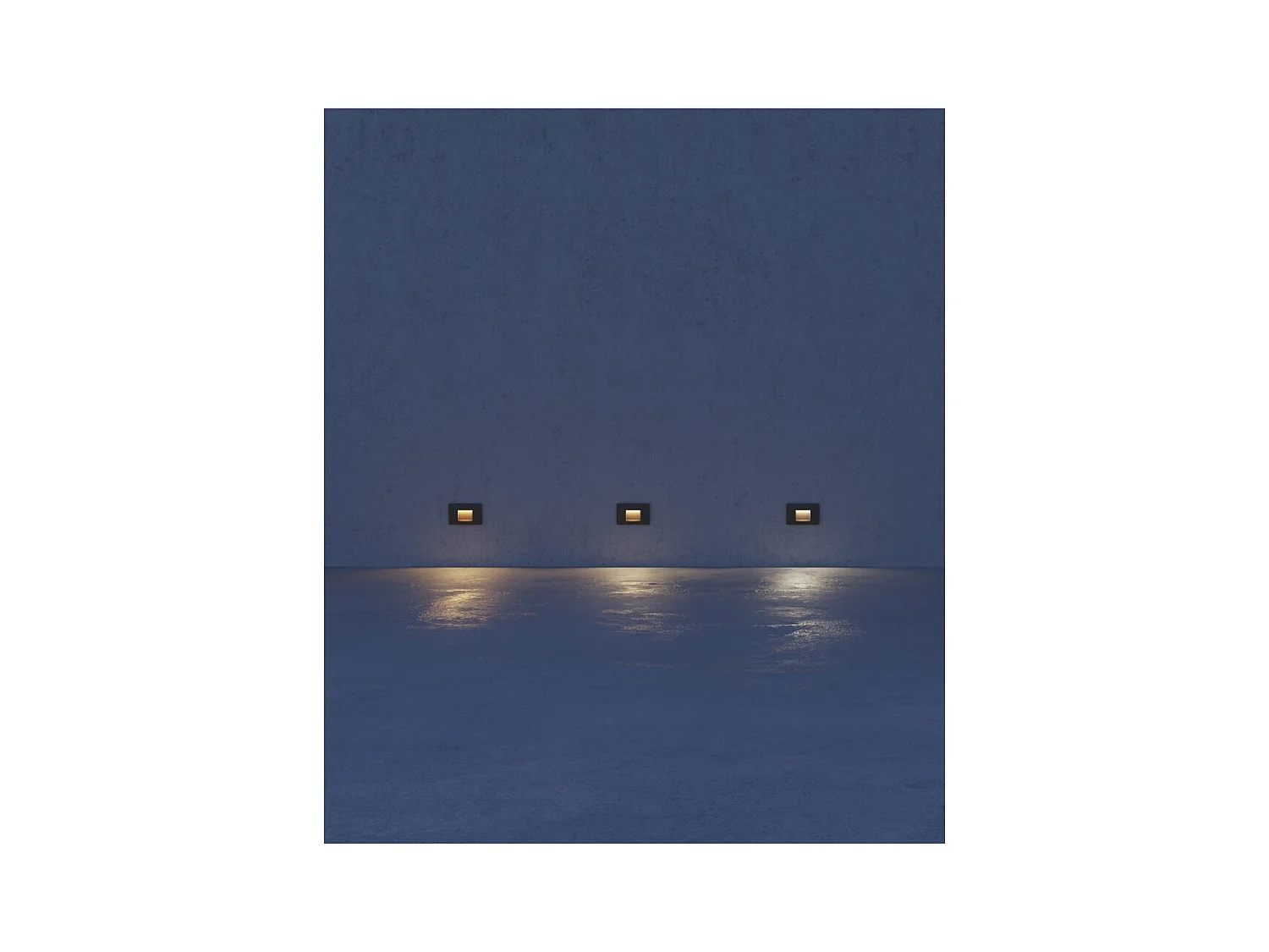 Beneito & Faure - Mis Sq Wall 3W LED inbouw trapverlichting - Vierkante wandtrapverlichting IP65 schakelaar 2700K/3200K/4000K - Zwart