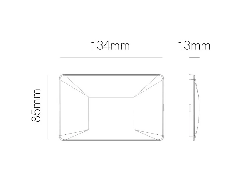 Beneito & Faure - Mis Sq Wall 3W LED inbouw trapverlichting - Vierkante wandtrapverlichting IP65 schakelaar 2700K/3200K/4000K - Zwart