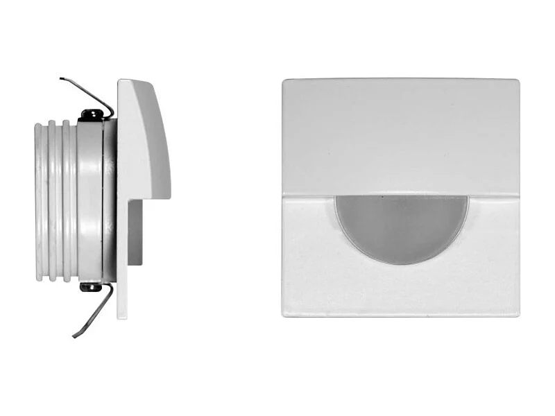 Skin - Beneito & Faure LED inbouw wandlamp - 2W, 3000K warm licht, 120° - Witte vierkante inbouw wandlamp