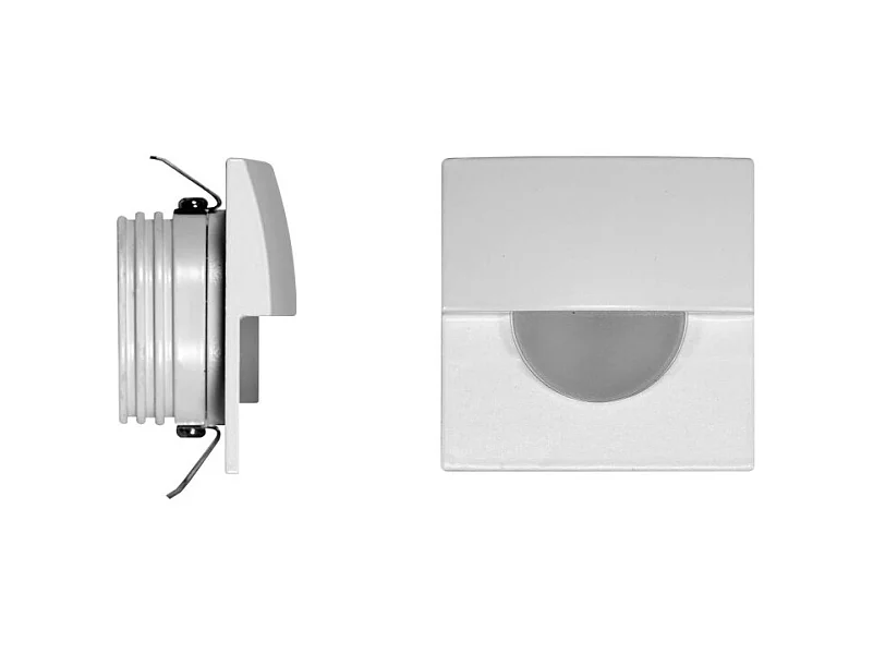 Skin - Beneito & Faure LED wpuszczana lampa schodowa - 2W, ciepłe światło 3000K, 120° - biała kwadratowa wpuszczana lampa ścienna