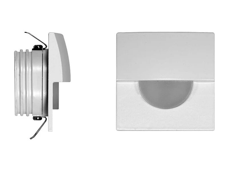 Skin - Beneito & Faure LED wpuszczana lampa schodowa - 2W, ciepłe światło 3000K, 120° - biała kwadratowa wpuszczana lampa ścienna