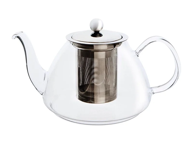 Tetera Serenia Quid filtro inox con tapa vidrio transparente 1L