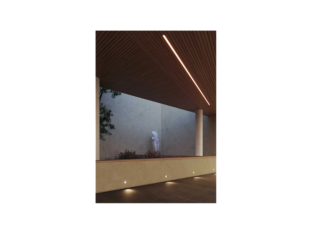 Luky - Beneito & Faure LED inbouwspot - 2W, 3200K warm licht, 65° - Zwarte vierkante inbouwspot