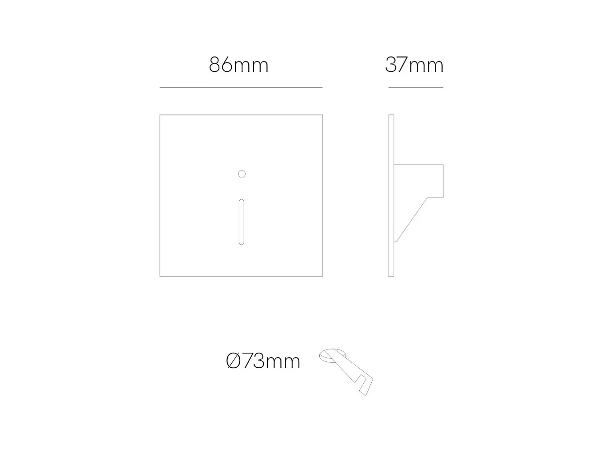 Beneito & Faure - Spot LED encastrable Lao 1,5 W - Capteur de présence et de crépuscule 2700 K/3200 K/4000 K - Noir et blanc