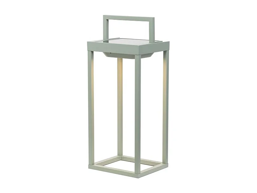 Zafferano - Home Solar 2 LED Laterne 37,3cm - 2W Wand- und Tischleuchte mit Akku und Dämmerungssensor - Weiß