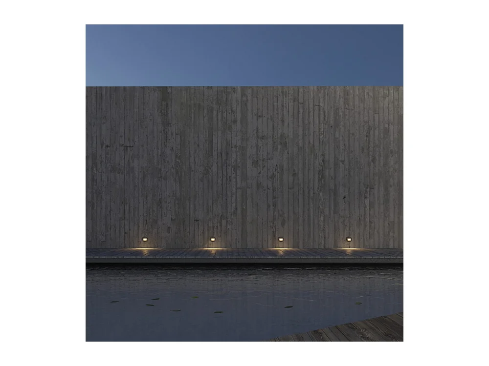 Beneito & Faure - Mis R Wall 3W LED Inbouw Trapverlichting - Ronde Wand Trapverlichting IP65 Schakelaar 2700K/3200K/4000K - Cortenstaal