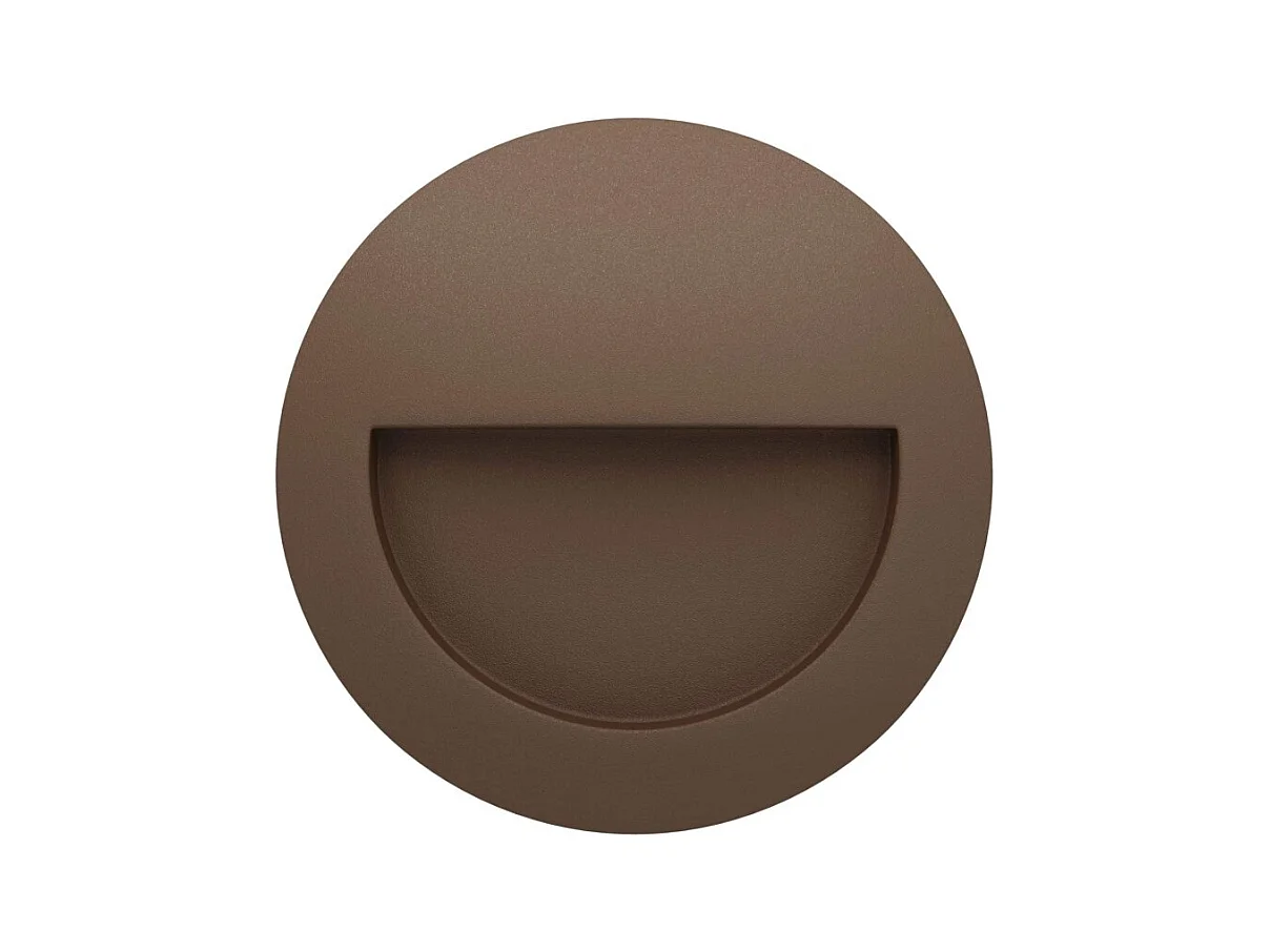 Beneito & Faure - Mis R Wall 3W LED Spot encastrable pour marches - Applique murale ronde IP65 Interrupteur 2700K/3200K/4000K - Corten