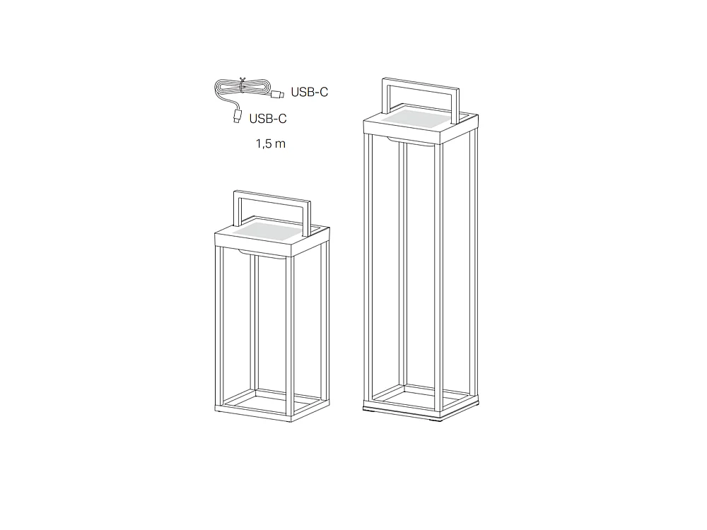 Zafferano - Lanterne solaire à 2 LED, 37,3 cm - Lampe murale et de table à piles 2 W avec capteur crépusculaire - Vert sauge