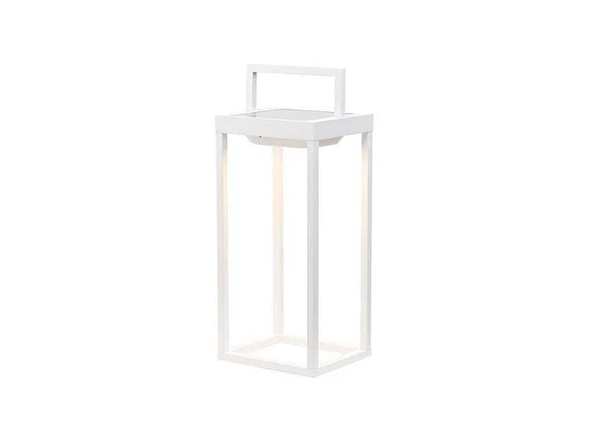 Zafferano - Lanterne solaire à 2 LED, 37,3 cm - Lampe murale et de table à piles 2 W avec capteur crépusculaire - Vert sauge