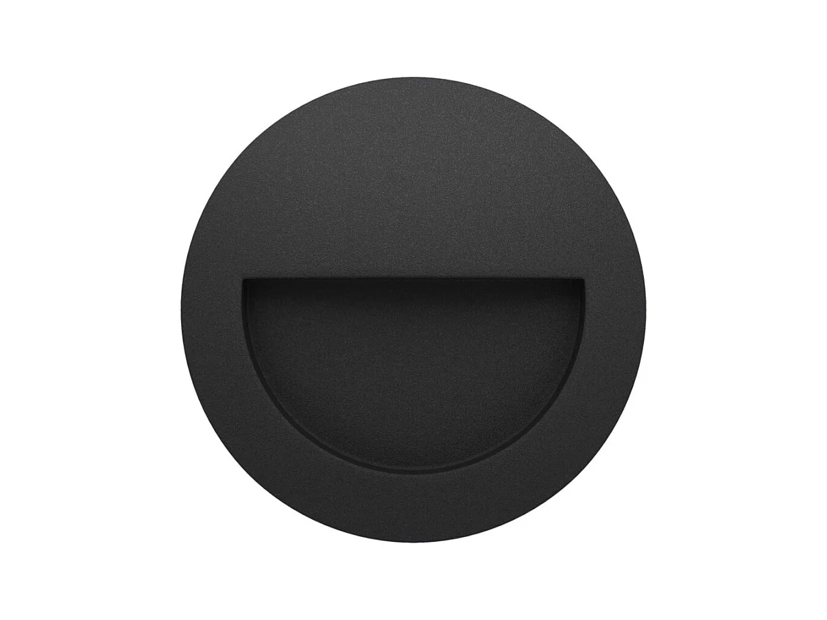 Beneito & Faure - Mis R Wall 3W LED inbouw trapverlichting - Ronde wandtrapverlichting IP65 schakelaar 2700K/3200K/4000K - Zwart