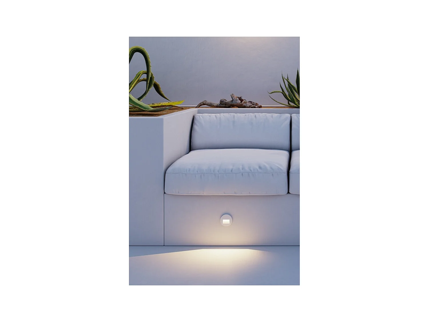 Beneito & Faure - Mis R Wall 3W LED inbouw trapverlichting - Ronde wandtrapverlichting IP65 schakelaar 2700K/3200K/4000K - Zwart