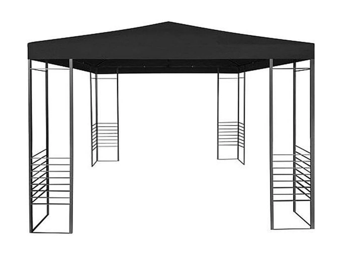 Carpa para fiestas Polym negra 3x3 m