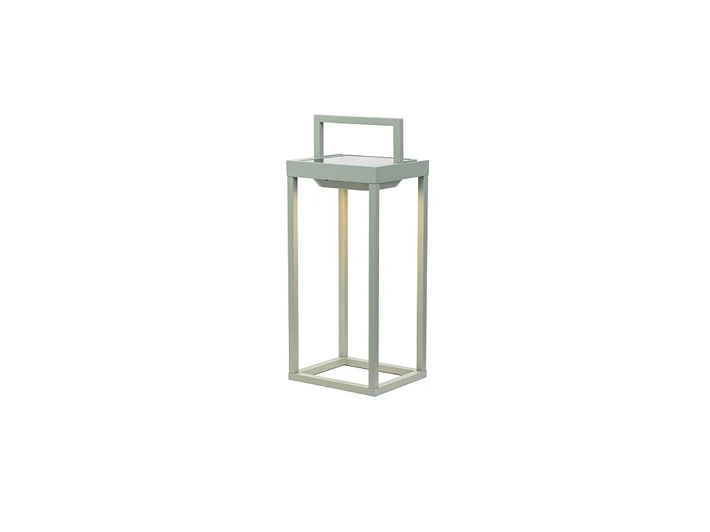 Zafferano - Farol solar para el hogar de 2 LED, 37,3 cm, lámpara de pared y mesa de 2 W con batería y sensor crepuscular - Corten