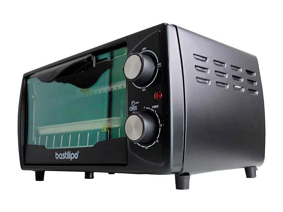 Horno de sobremesa Turín Bastilipo 9L 800W negro 11,5x25x35 cm