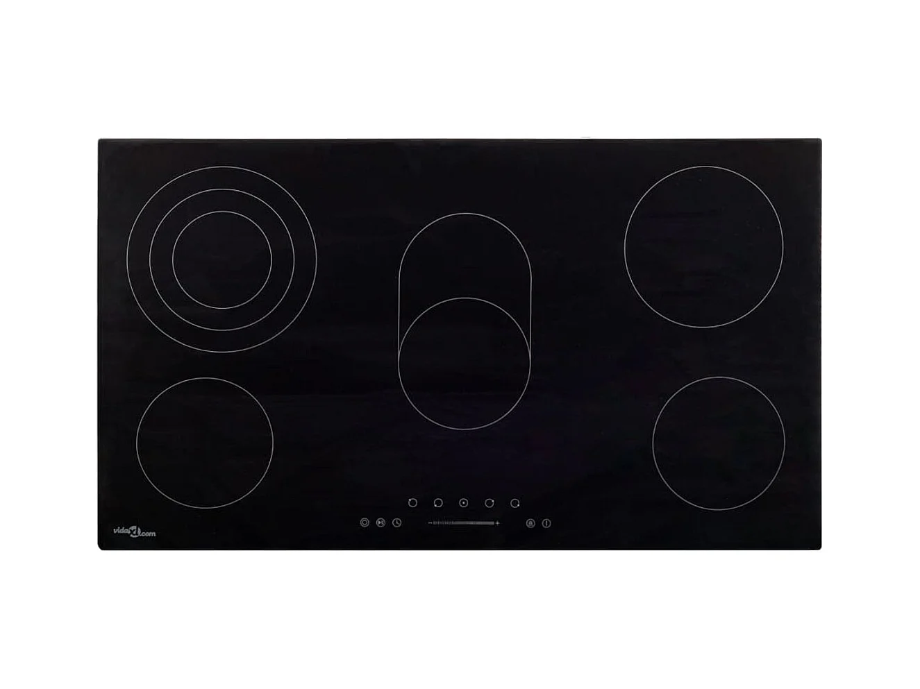 Placa vitrocerámica VidaXL 8500W 5 zonas negro 77 cm