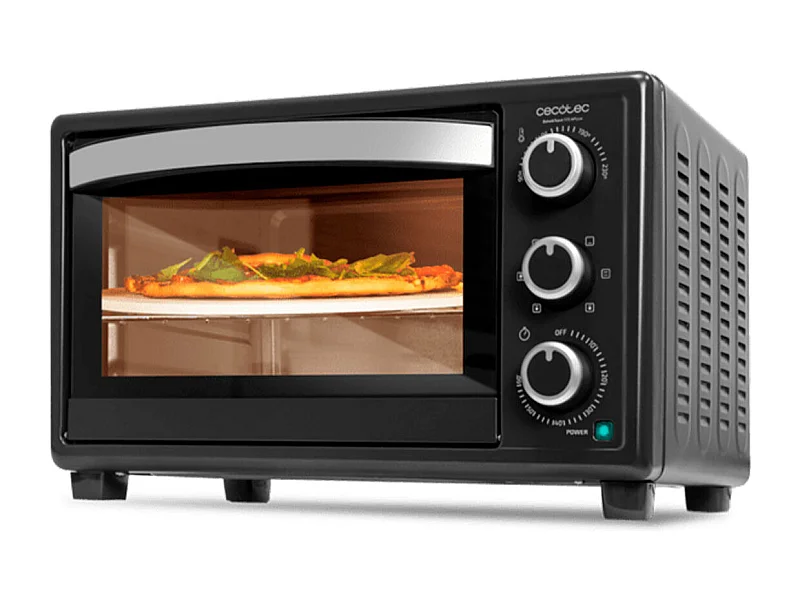 Horno de sobremesa Cecotec Bake&Toast 2600 4Pizza 1500W 26L piedra especial pizzas negro