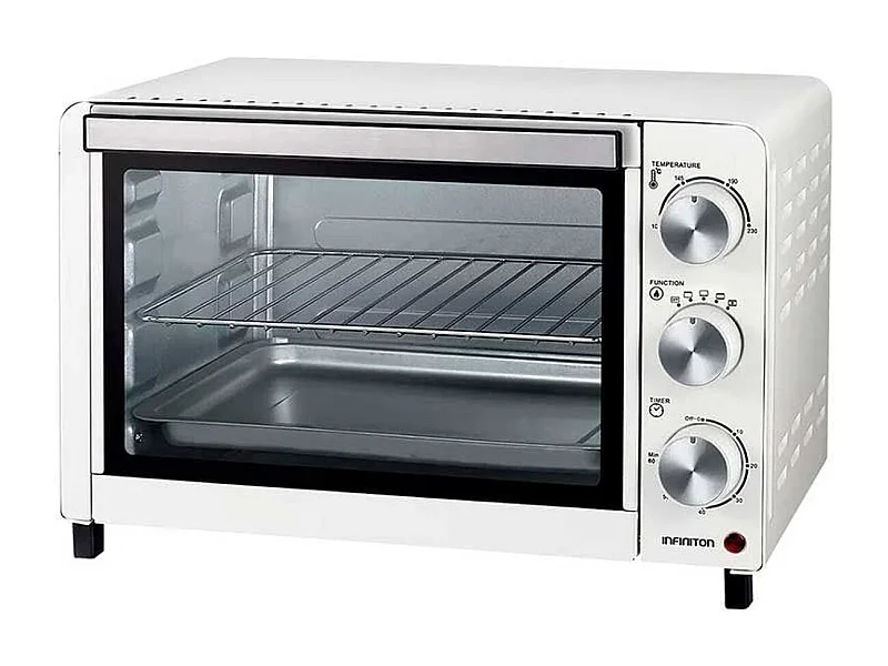 Horno de sobremesa Infiniton HSM-13B19 18L 1200W con temporizador blanco 28,5x42,6x32,8 cm