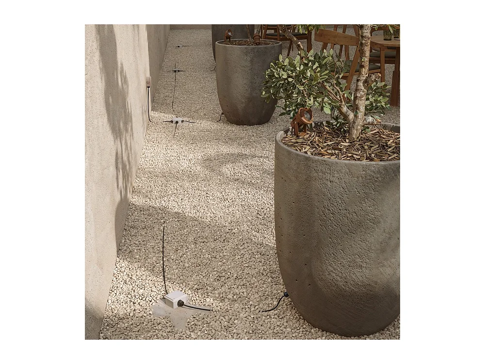 Złącze wodoodporne IP68 do oświetlenia zewnętrznego - kształt litery X - wysokie bezpieczeństwo 16 A 240 V Beneito & Faure - wtyczka, gniazdo