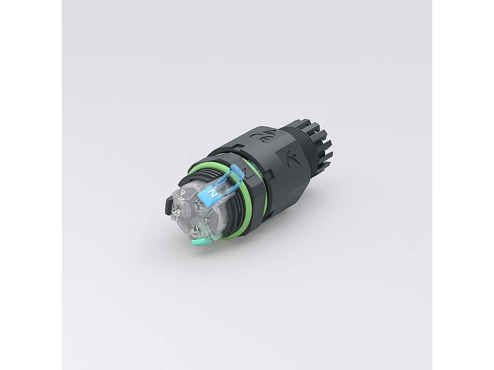 IP68 waterdichte connector voor buitenverlichting - X-vorm - hoge beveiliging 16A 240V Beneito & Faure - stekker, stopcontact
