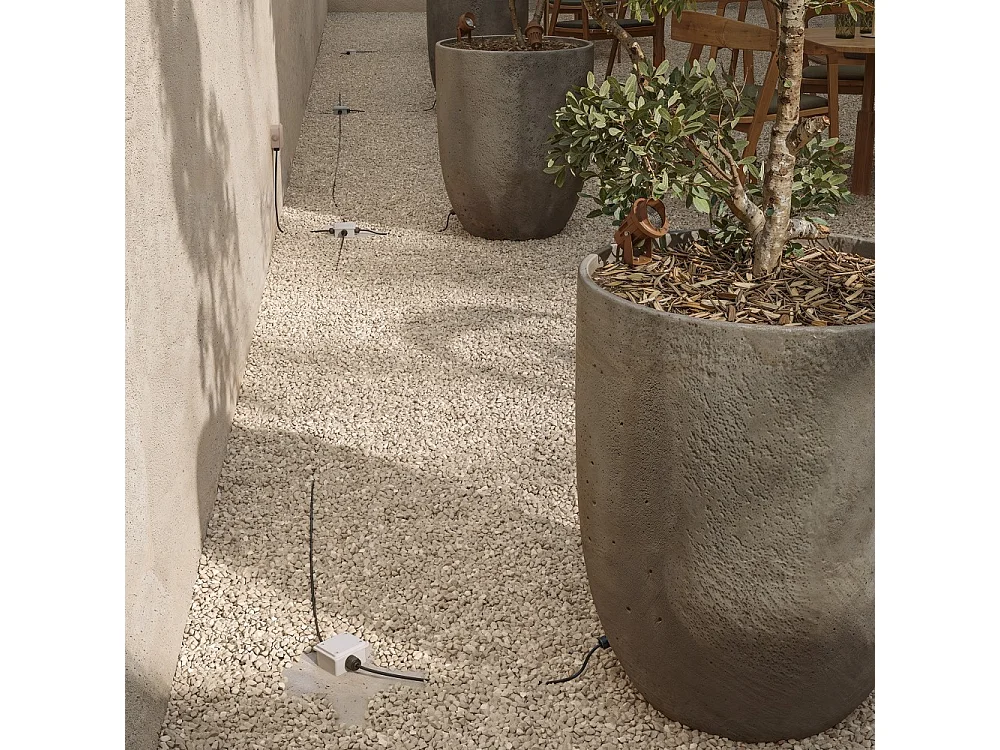 IP68 waterdichte connector voor buitenverlichting - X-vorm - hoge beveiliging 16A 240V Beneito & Faure - stekker, stopcontact